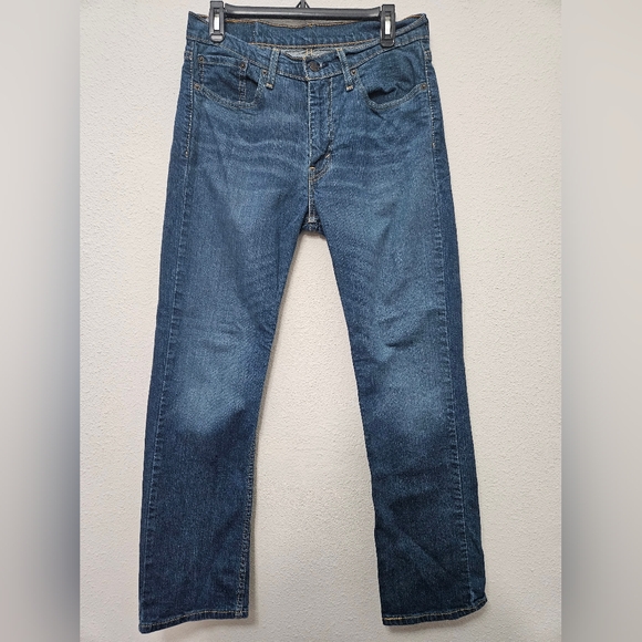 Levi's 514 Mens 32 Waist 30 Length Straight Leg medium Wash Denim Jeans - Picture 3 of 12